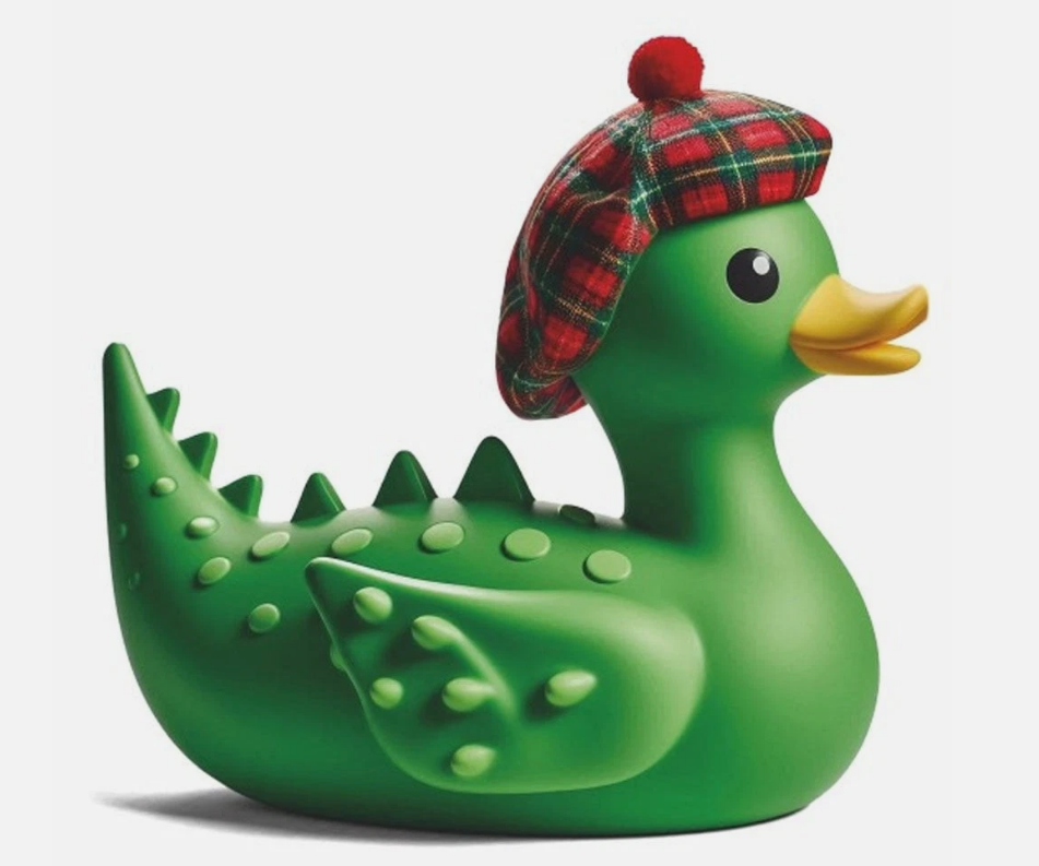 Nessie Rubber Duck with Tartan Hat