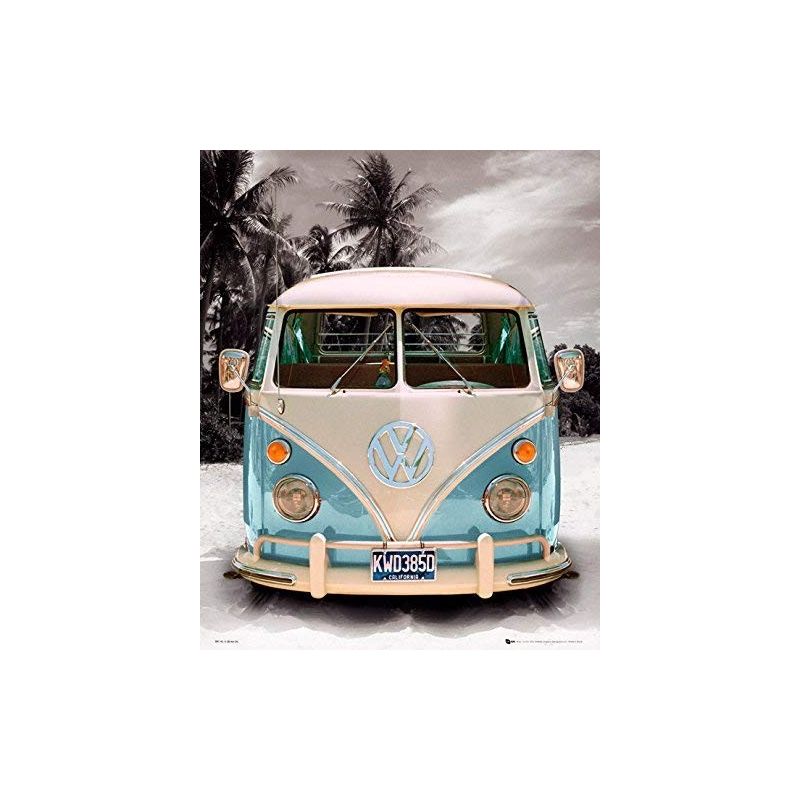 VW Camper, Beach, Mini Poster(40 x 50cm)