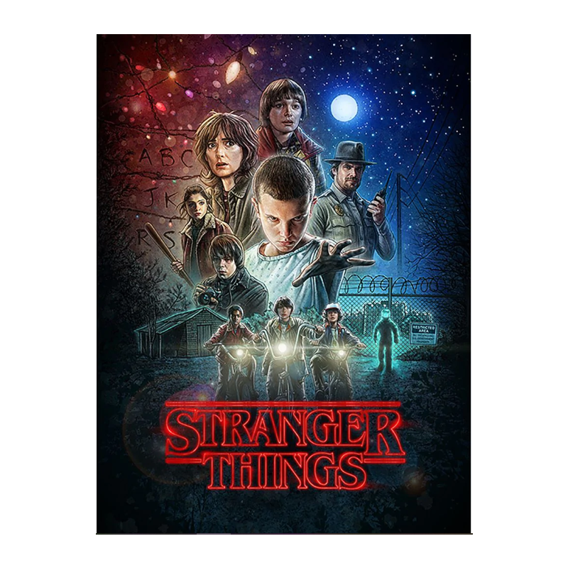 Stranger Things (One Sheet) Large Canvas Print - 60 x 80cm