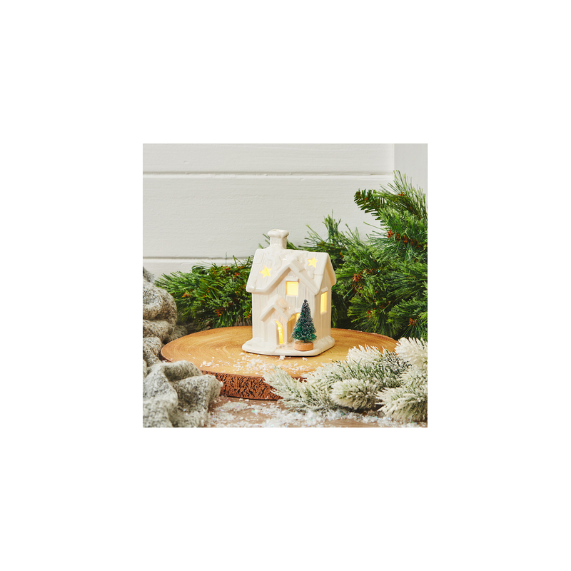 LED CHRISTMAS HOUSE WITH TREE