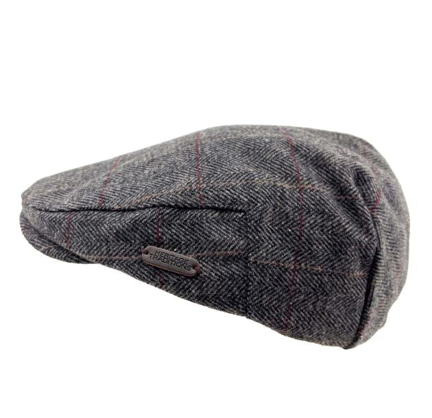 Heritage Flat Cap - Grey Window Pane Tweed