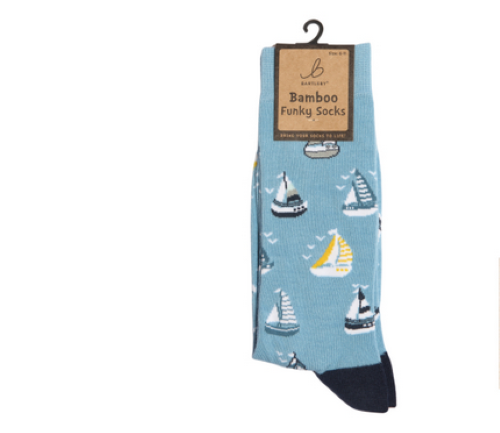 Mens Funky Bamboo Socks - Yachts