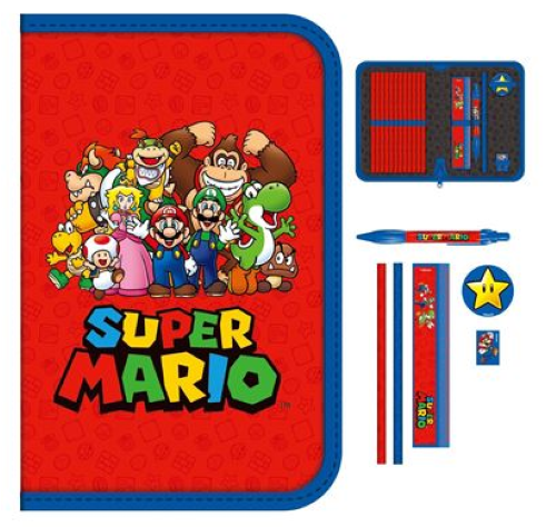 SUPER MARIO (CHARACTERS) FILLED PENCIL CASE