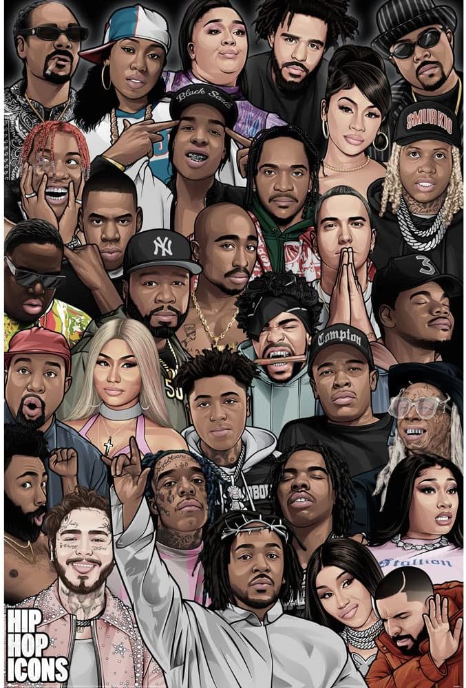 Pyramid International Hip Hop Icons Maxi Poster, 61cm x 91.5cm - Official Merchandise 
