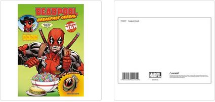 DEADPOOL (CEREAL) POSTCARD PRINT A6 (1 CARD SUPPLIED)