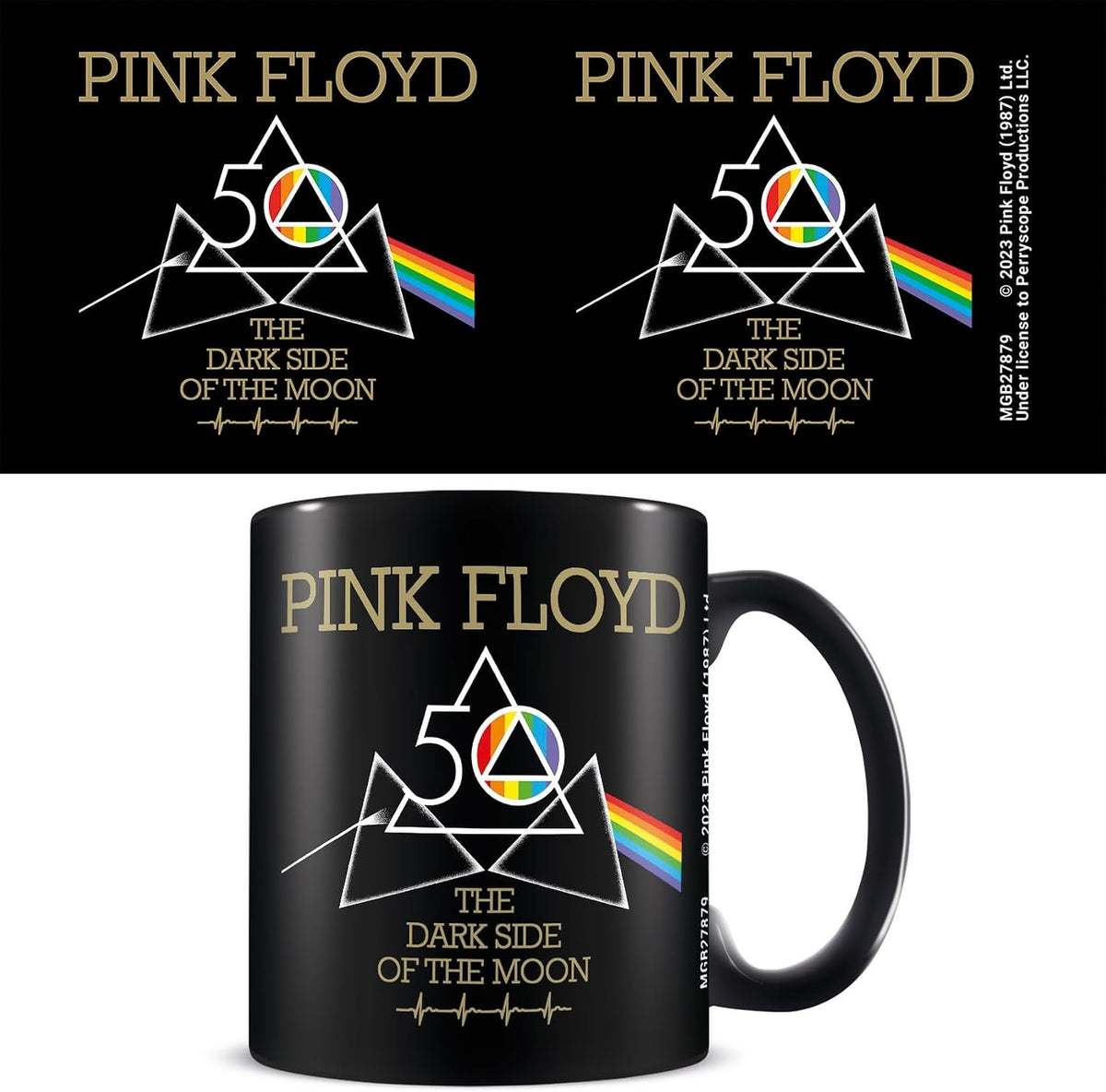 Pink Floyd Mug (Dark Side 50th Anniversary Design) 11oz Ceramic Coffee Mug
