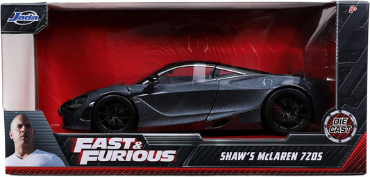 FAST & FURIOUS HOBBS & SHAW: SHAWS MCLAREN 720S 1:24 SCALE DIE-CAST REPLICA CAR