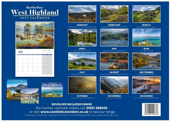 The Oban Times, West Highland A4 Calendar 2027