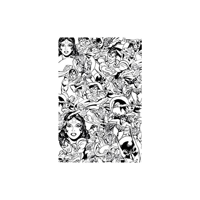 DC Comics "Colour In Poster" Maxi Poster, Multi-Colour, 61 X 91.5 cm