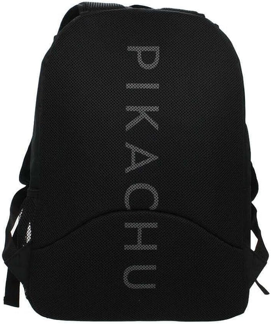 Pokemon Pikachu 25 Character Black Sport Backpack School Gym Bag - Size 45cm (H) x 31cm (W) x 11cm (D)