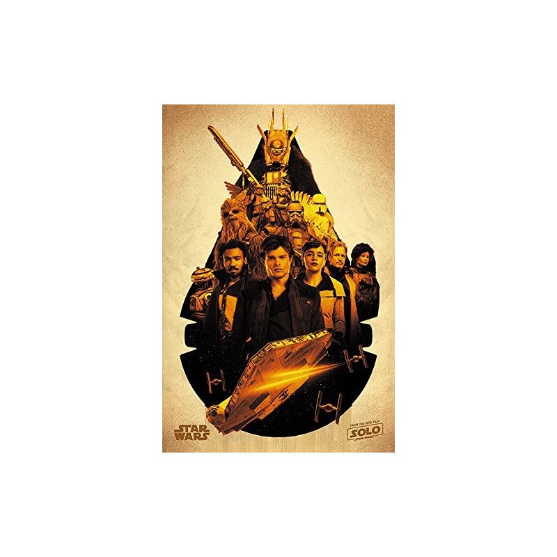 Solo: A Star Wars Story Millennium Falcon Montage Maxi Poster, Paper, Multi-Colour, 91.5 x 61 x 0.03 cm