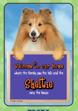 Shetland Sheepdog Welcome Hang-up
