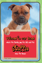 Staffordshire Bull Terrier (Red) Welcome Hang-up