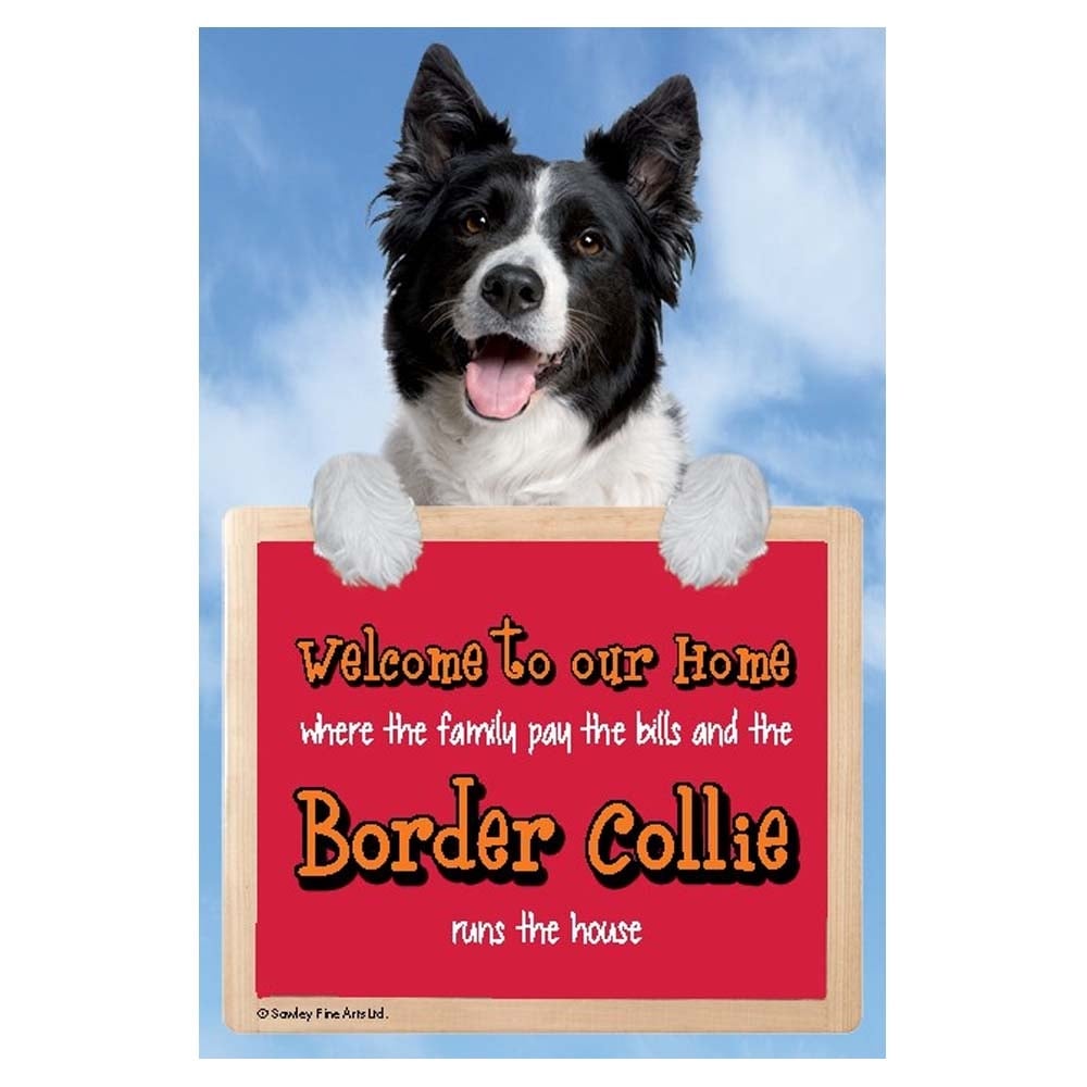 Faithful Friends Collectables Welcome 3D Hang-Up Border Collie 2