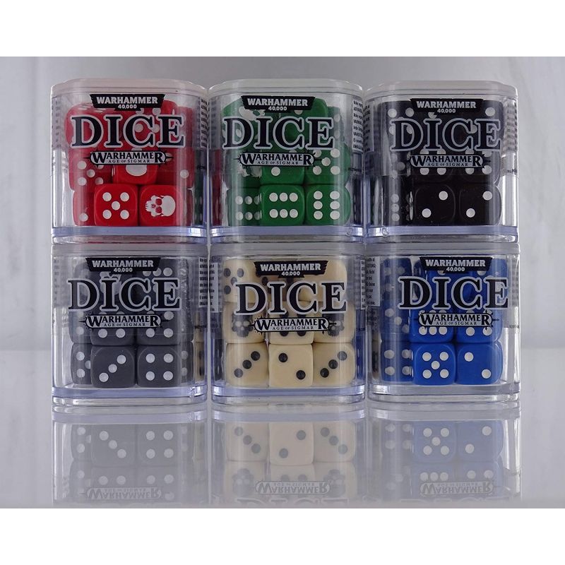 Warhammer - 20 dices 6 side Pack - Colour Chosen At Random (1 pack of 20 dice supplied)