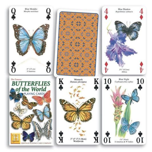 Heritage Playing Cards Butterflies of the World Playing Cards