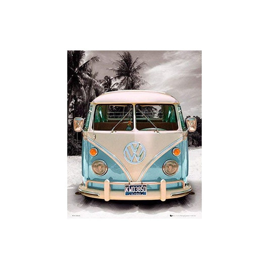VW Camper, Beach, Mini Poster(40 x 50cm)