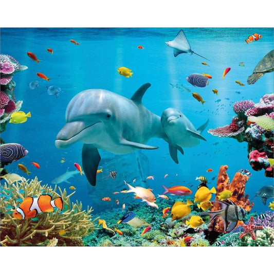 Tropical Ocean Mini Poster, Multi-Colour, 40 x 50 cm