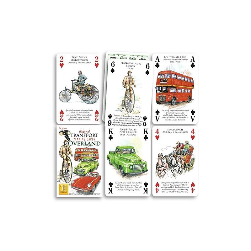 Heritage Playing Cards - History of Transport - Overland Playing Cards