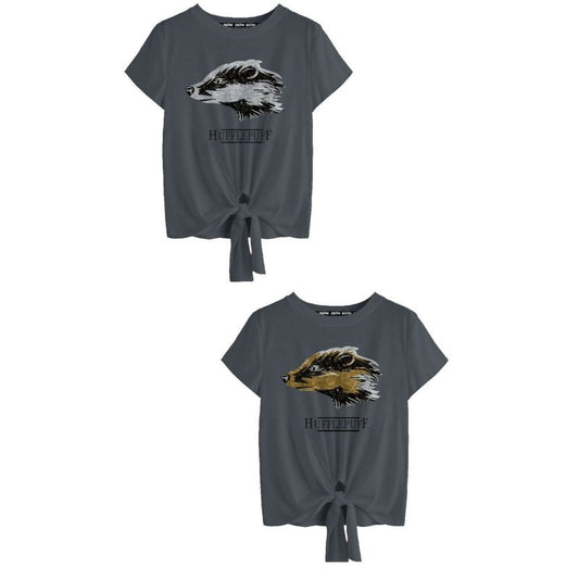 Harry Potter Hufflepuff T-Shirt - Reverse Sequins - L