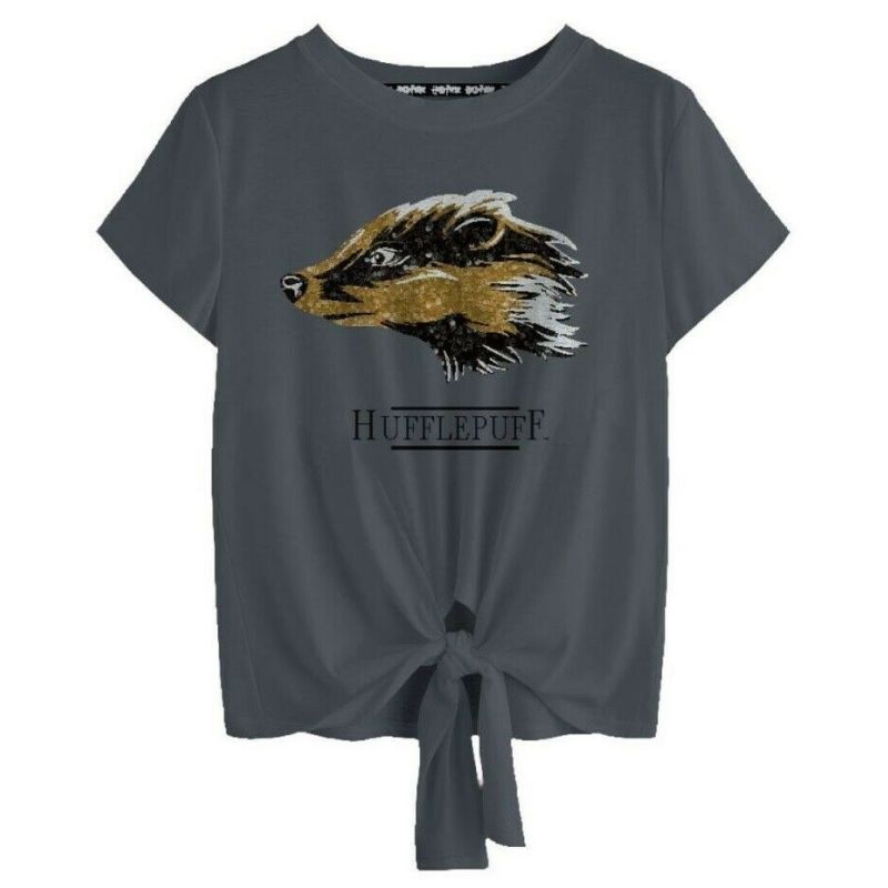 Harry Potter Hufflepuff T-Shirt - Reverse Sequins - L
