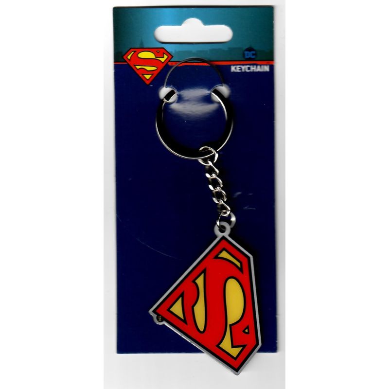Superman Logo Metal Keychain