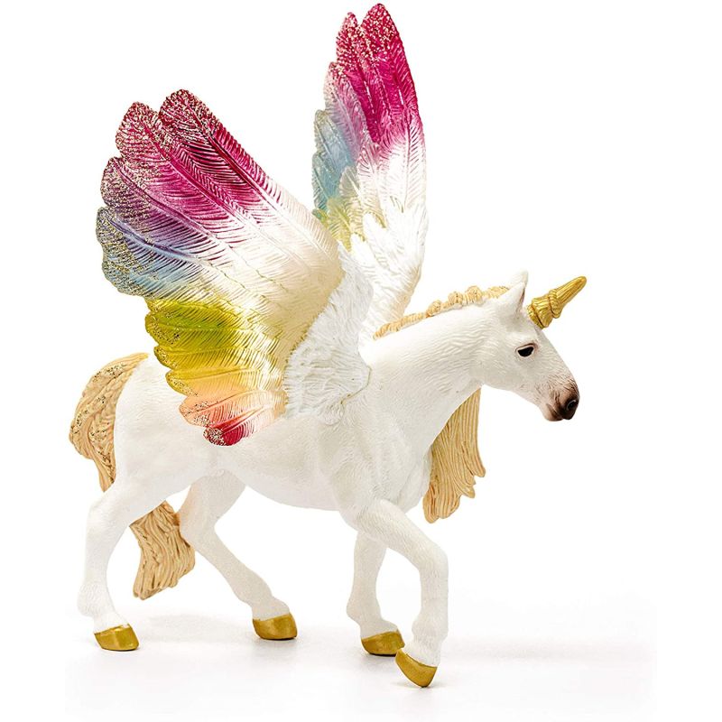 Winged Rainbow Unicorn Foal Figure
