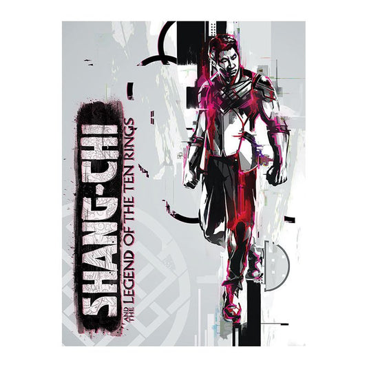 Shang-Chi and the Legend of the Ten Rings (Neon Glitch) Canvas Print 30 x 40cm
