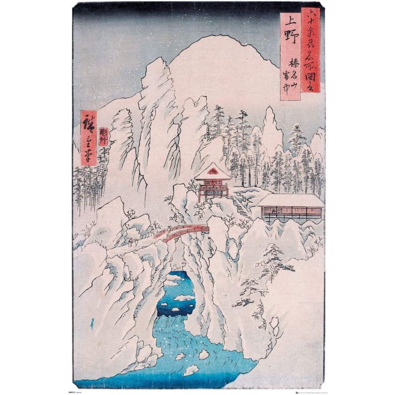 Hiroshige Mount Haruna In Snow Maxi Maxi Poster 61x91.5cm