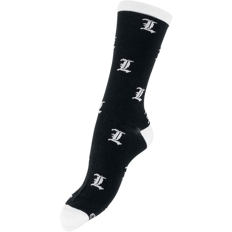 OFFICIAL DEATH NOTE BLACK ONE SIZE SOCKS NEW IN GIFT BOX