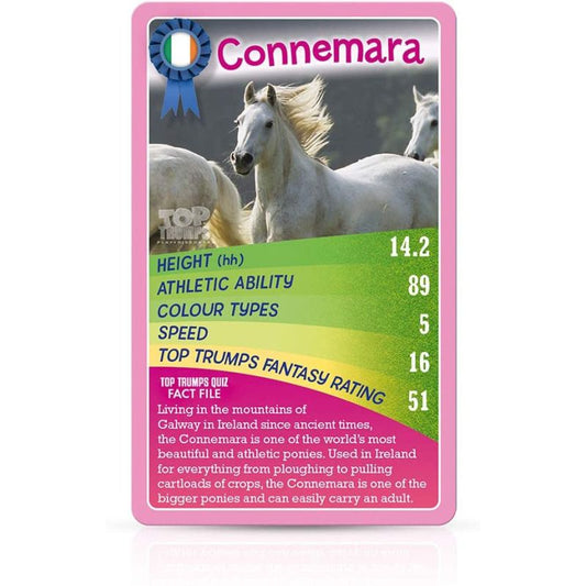 Horses and Ponies and Unicorns Top Trumps Card Game