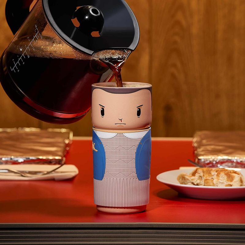 CosCups by Numskull Stranger Things Eleven Ceramic Mug with Rubber Sleeve 400ml - Official Stranger Things Merchandise