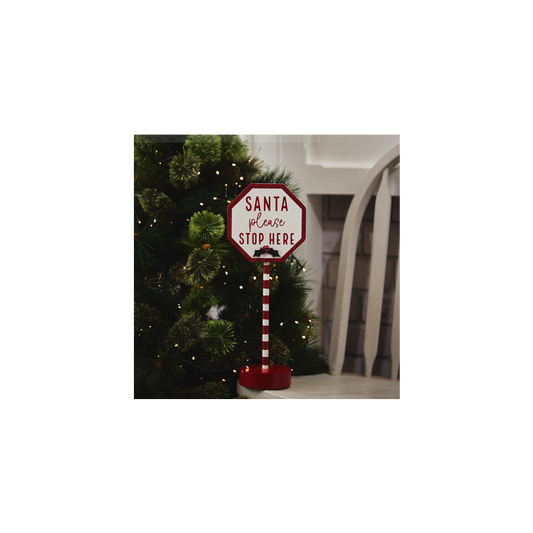 Santa Please Stop Here Sign