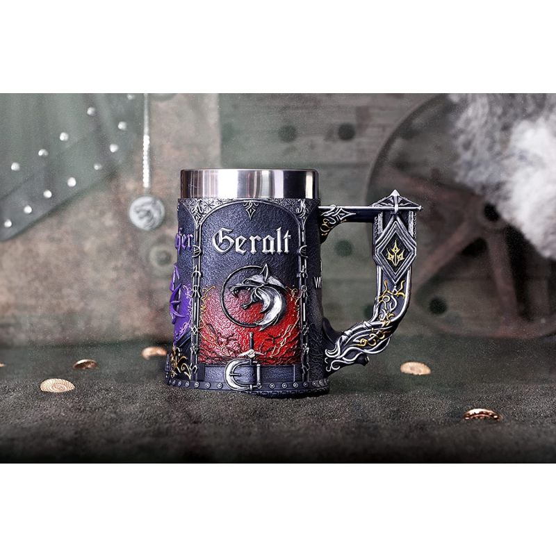 Officially Licensed The Witcher Trinity Tankard, Black, 15.5cm