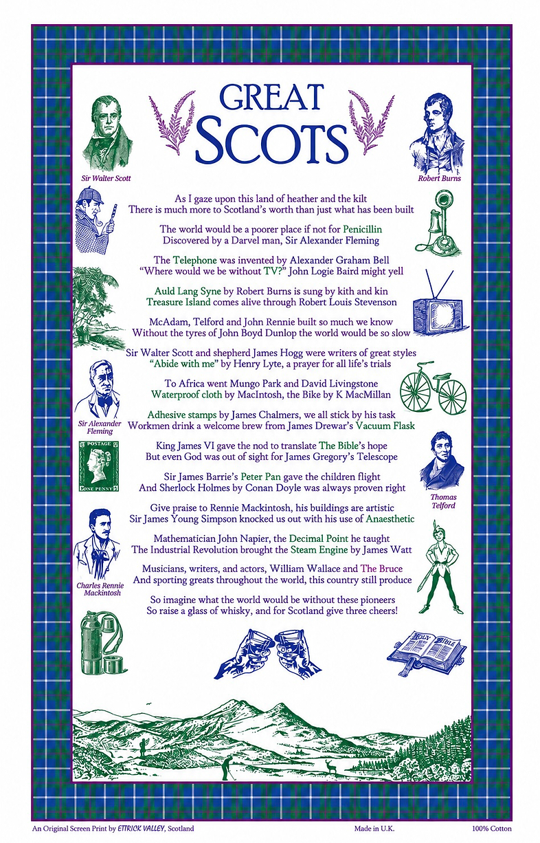 Great Scots Tea towel