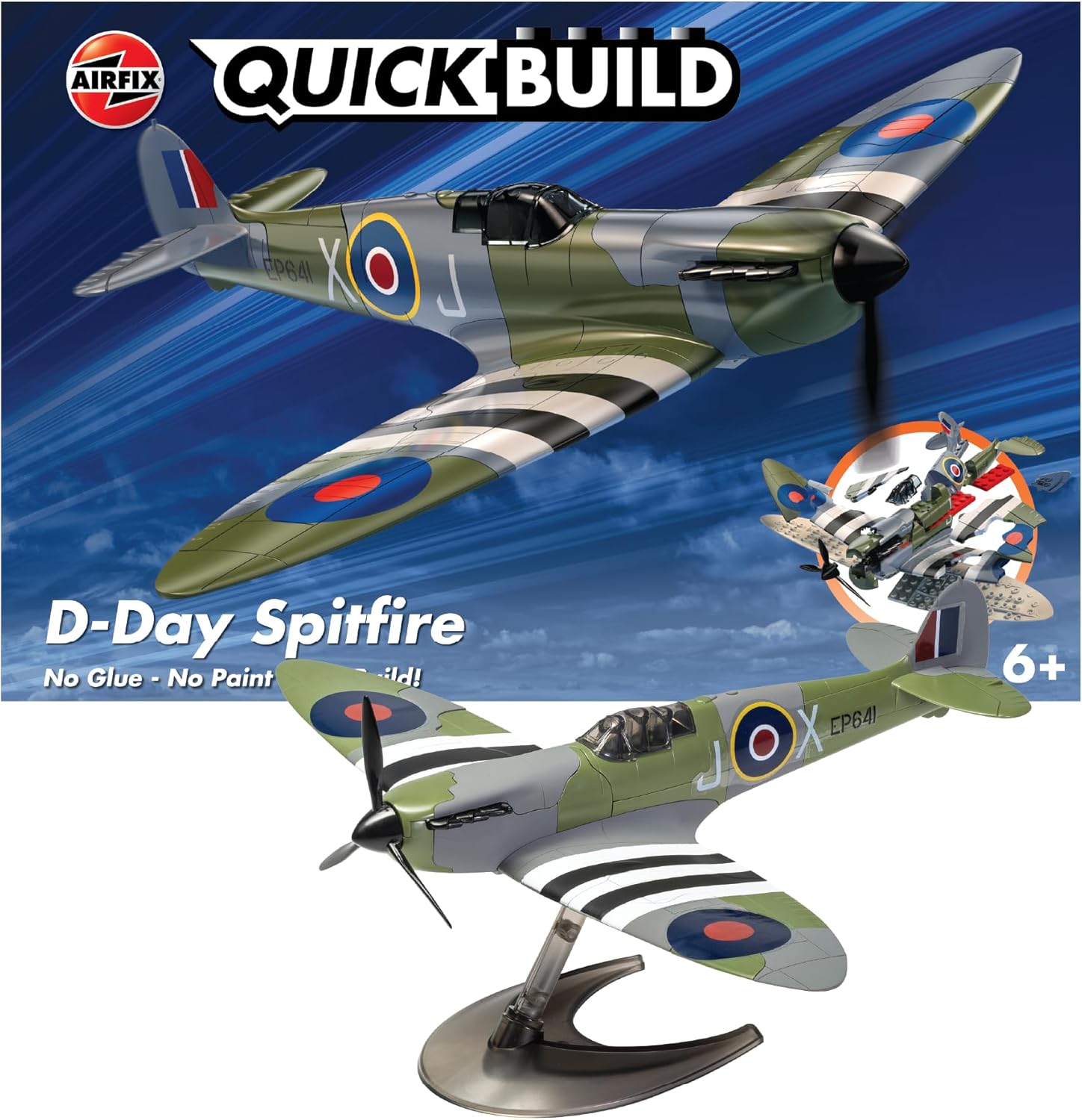 Airfix QUICKBUILD Model Aircraft Kits - D-Day Spitfire