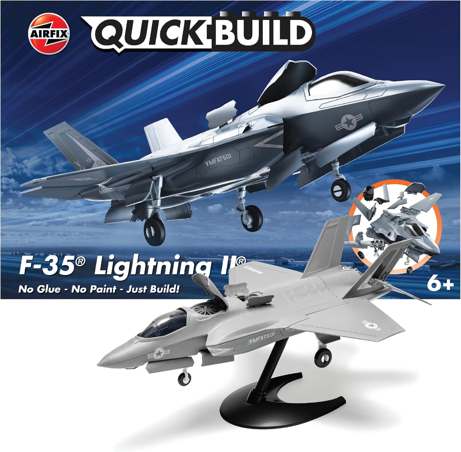 Airfix QUICKBUILD F-35B Lightning II Model Building Kit - Fighter Jet Plane Set