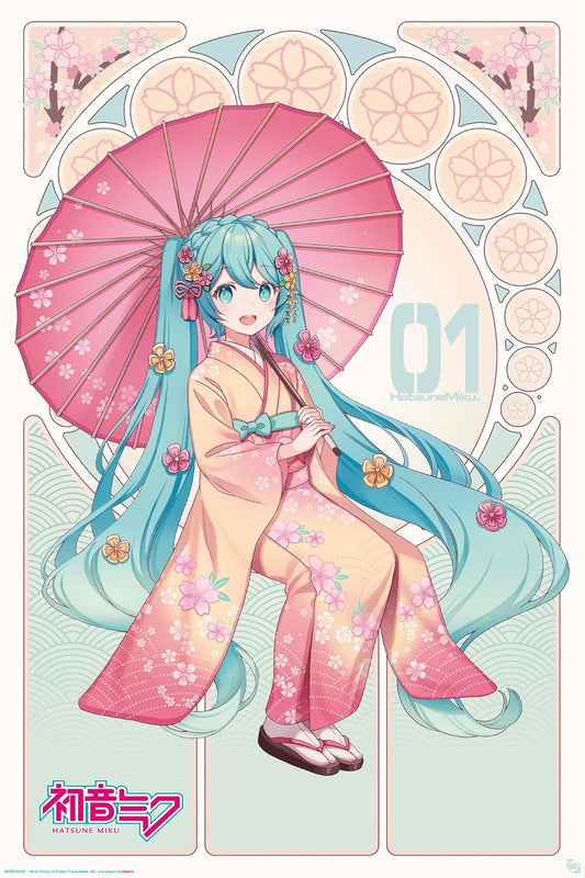 Hatsune Miku Sakura Kimono 61 x 91.5cm / 24.2 x 35.8" Maxi Poster