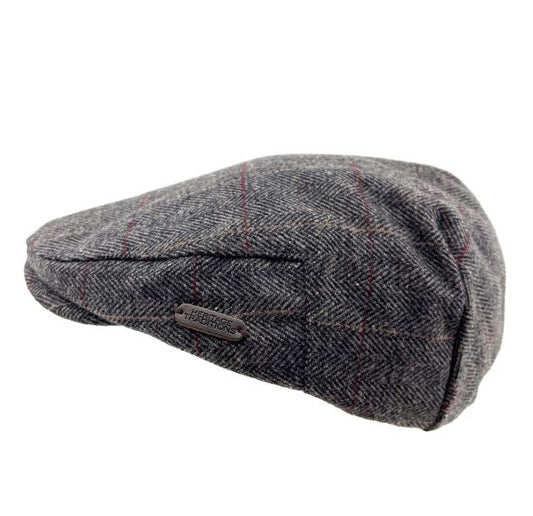 Heritage Flat Cap - Grey Window Pane Tweed