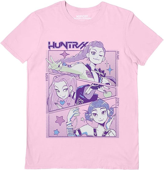 K-pop Demon Hunters (Huntrix) Light Pink Unisex T-Shirt (Small)
