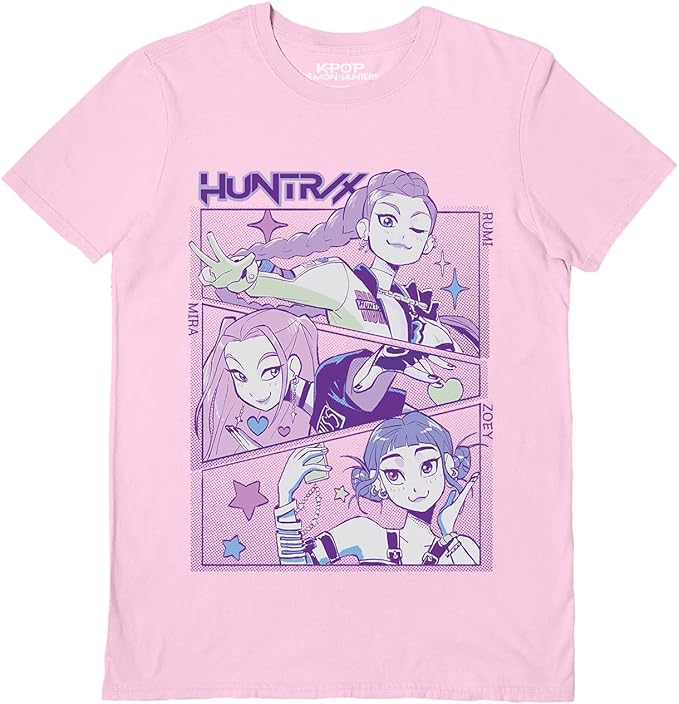 K-pop Demon Hunters (Huntrix) Light Pink Unisex T-Shirt (X-Small)