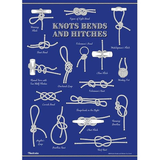 Knots, Bends, and Hitches Tea Towel, 71x51cm