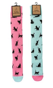 Funky Welly Socks - Cat Silhouette (1 SUPPLIED)