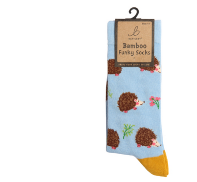 Ladies Funky Bamboo Socks - Woodland Hedgehogs