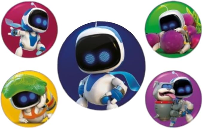 Astro Bot 'Bot Crew' 5 Piece Button Badge Set