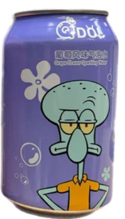SpongeBob Squidward Grape Flavour Sparkling Water 330ml