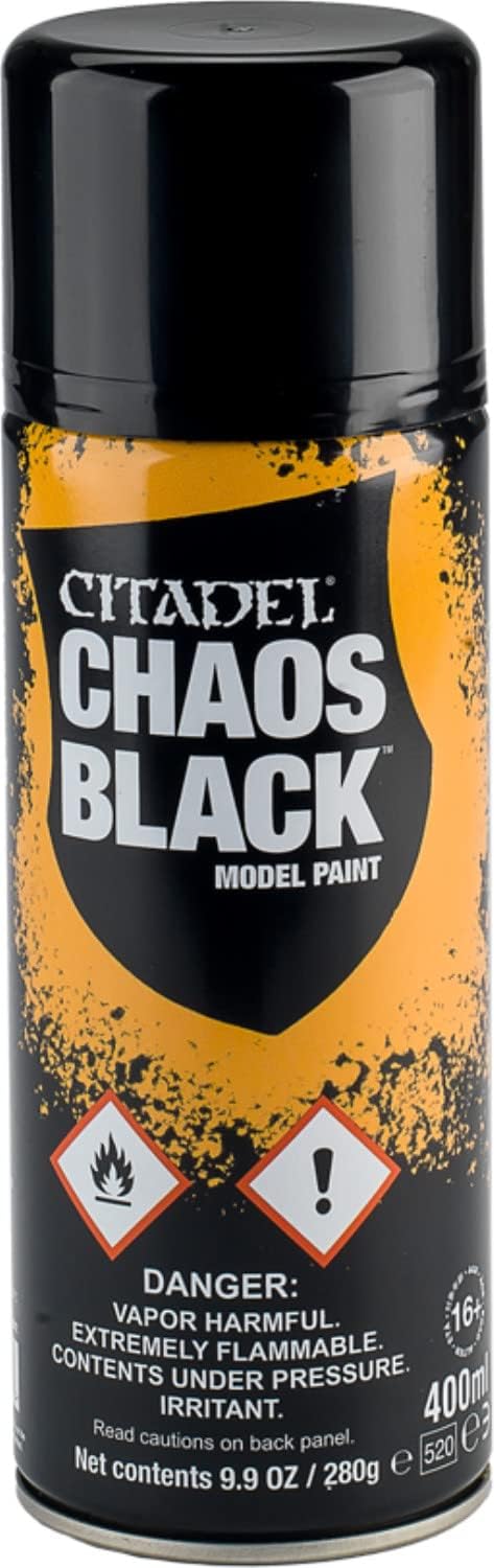 Games Workshop Citadel Chaos Black Spray (UK POSTAGE ONLY)
