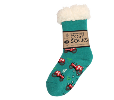 Childs Sherpa Socks - Tractor