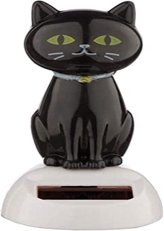 Puckator Solar Pal - Solar Energy Decoration - Black Cat