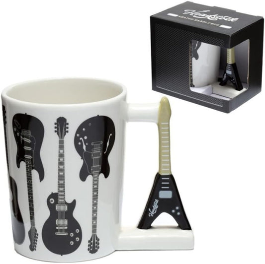 Headstock Guitar Rock Guitar Ceramic Shaped Handle Mug